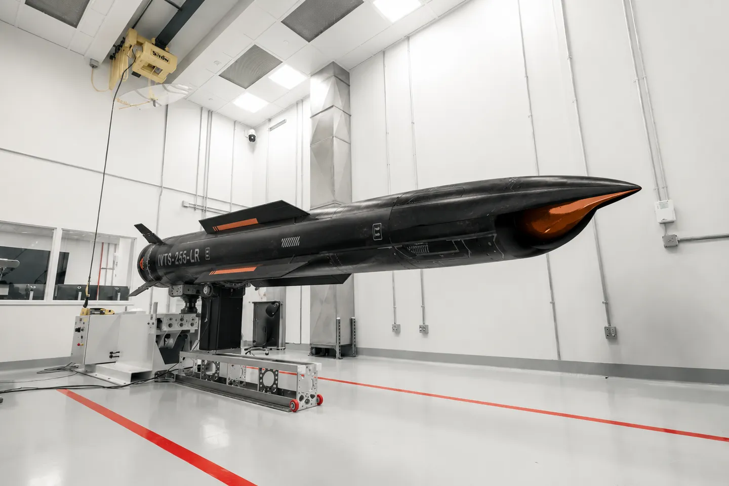 Invictus on an integration stand in the Tiberius lab